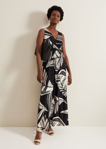 Phase Eight Artemis Abstract Dress Black/Multicolor Australia | RZ8415032